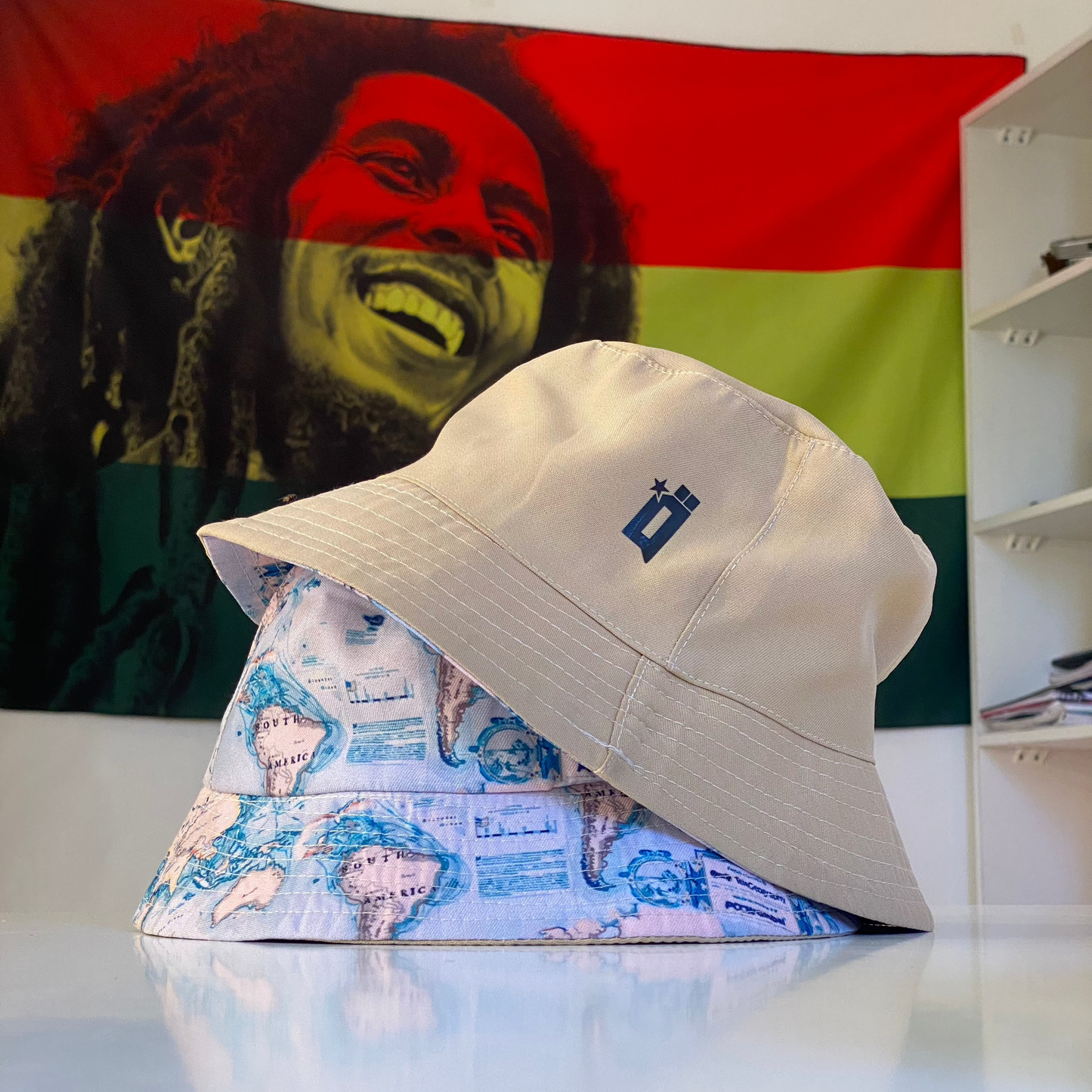 World Map Bucket Hat