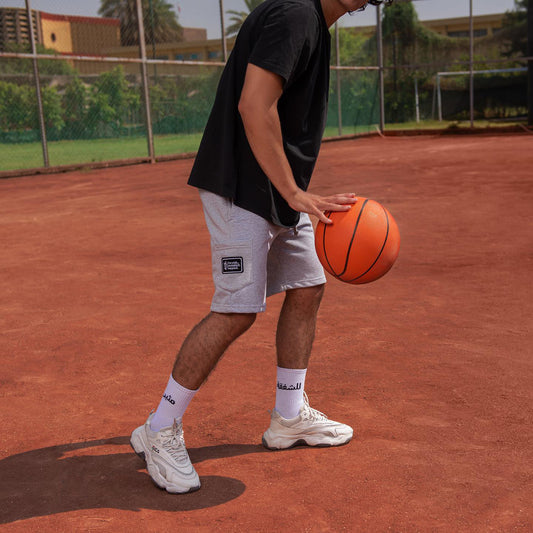 grey melton basic short