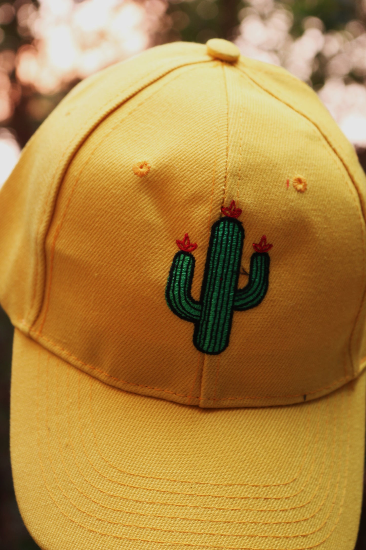 yellow cactus cap