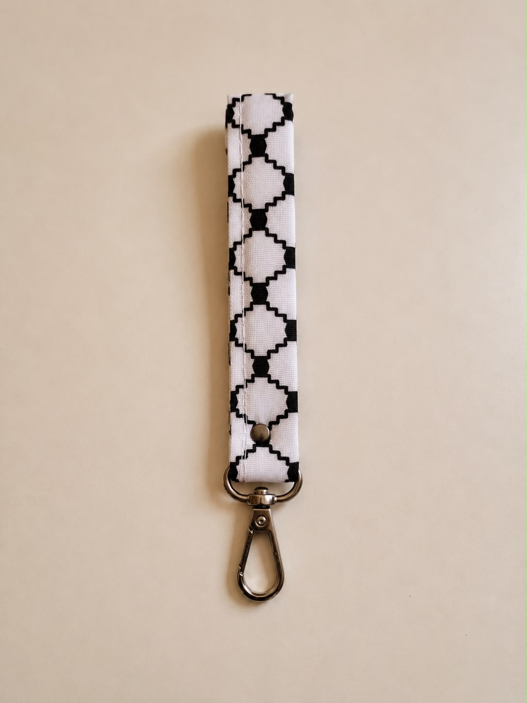 White Palestine keychain