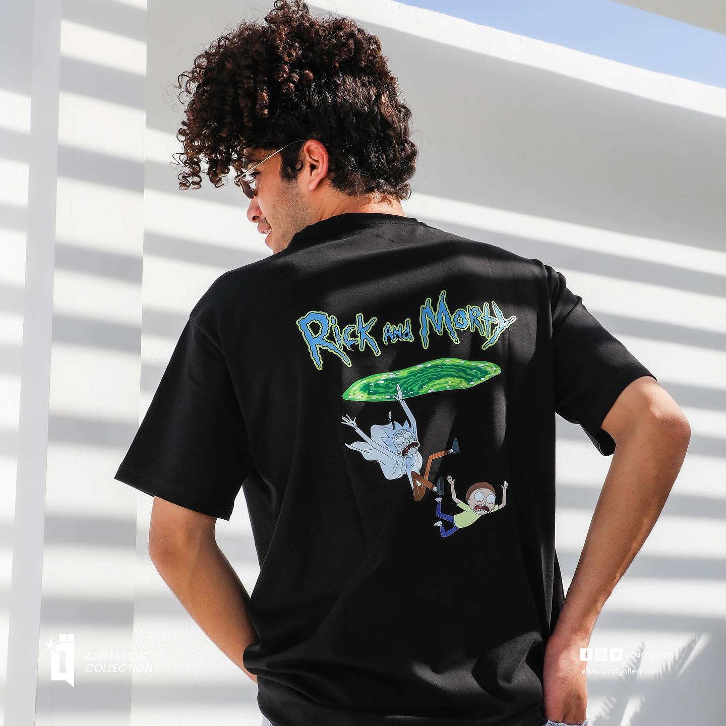 black rick and morty t-shirt back side