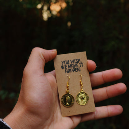 Gold Pound Earrings