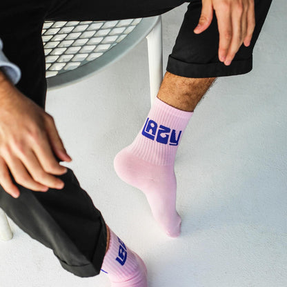 pink lazy cotton socks