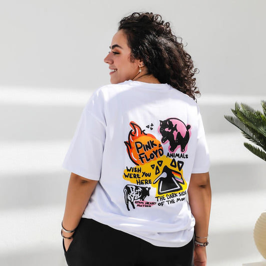 white pink floyd t-shirt back side
