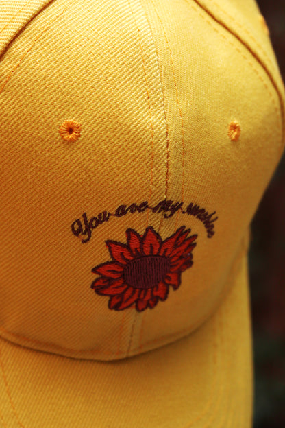 yellow flower cap details